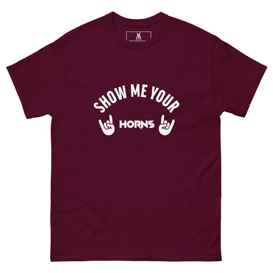 Show me your horns black t-shirt for men