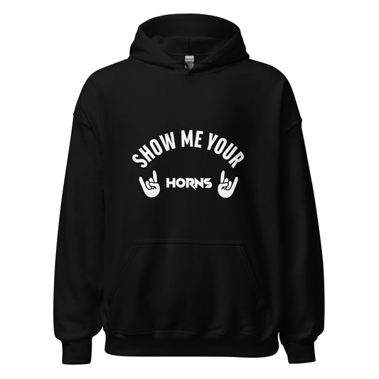 Show me your horns black hoodie for men